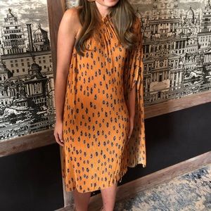 Verandah One Shoulder Pleated Dress